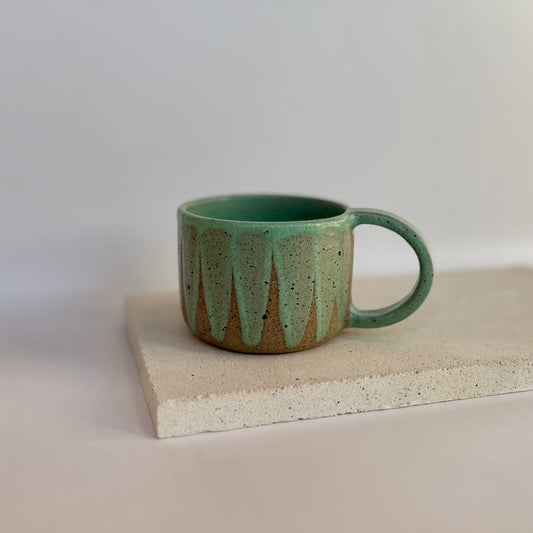 Mug ~ pointy stripes | mint
