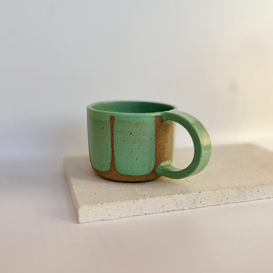 Mug (XL) ~ thick stripes | mint
