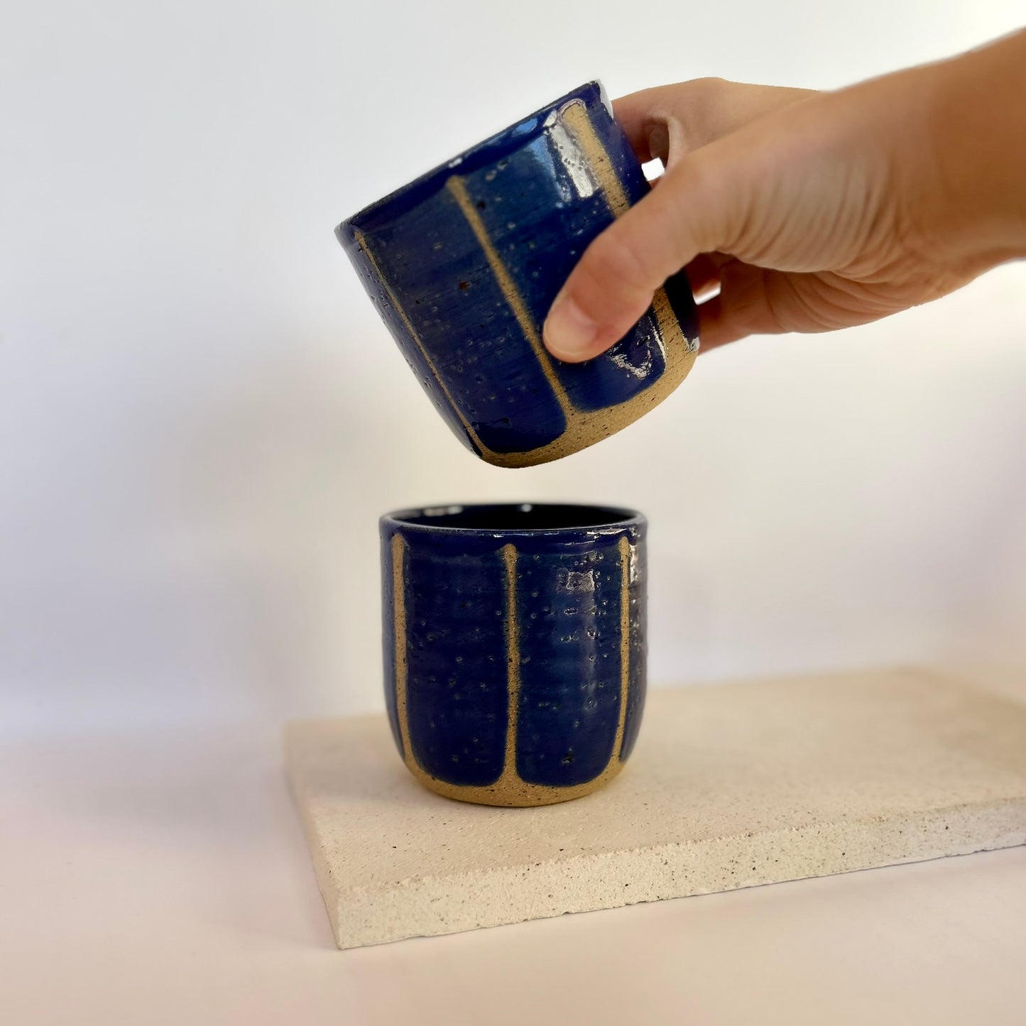 Tumbler ~ thick stripes | deep blue