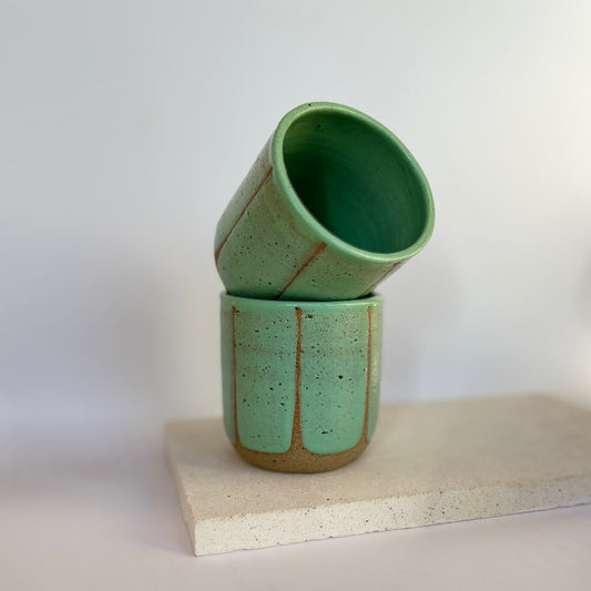 Tumbler ~ thick stripes | mint