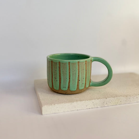Mug ~ thin stripes | mint
