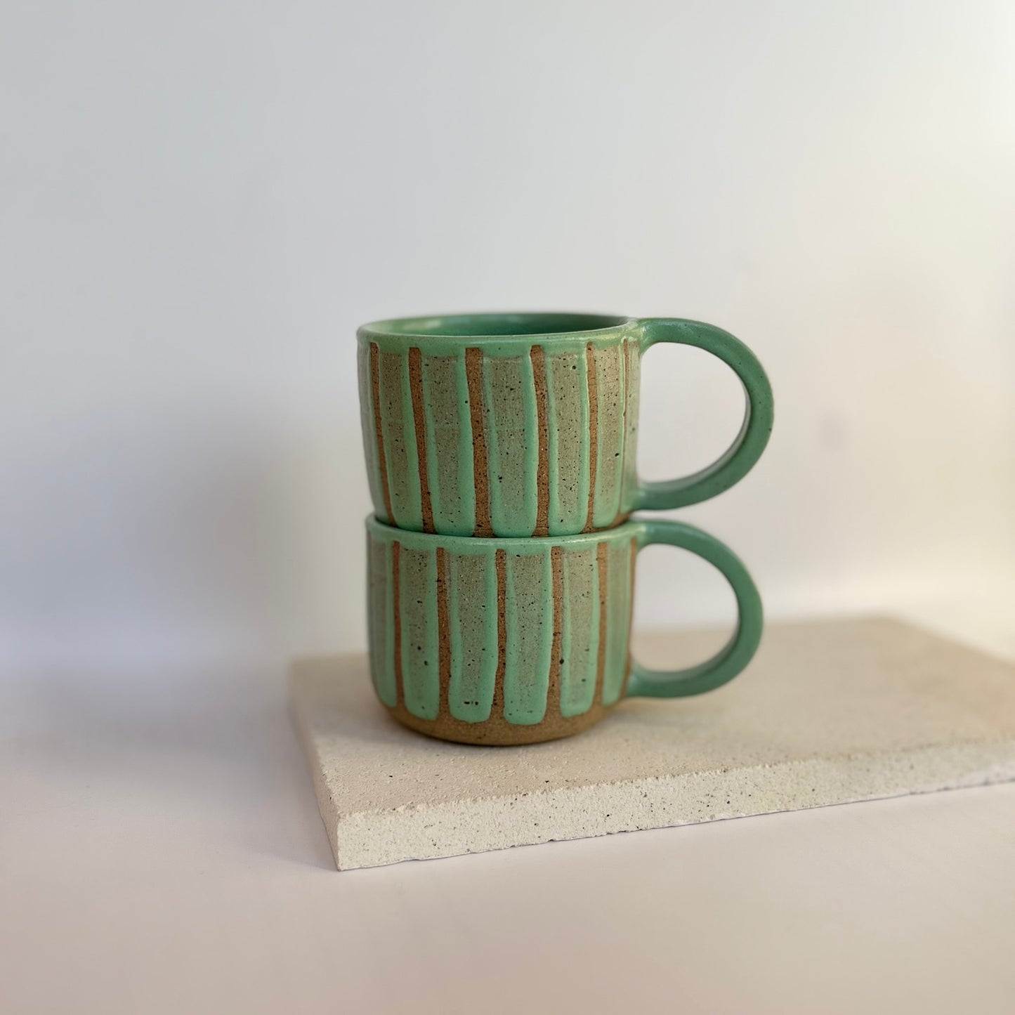 Mug ~ thin stripes | mint