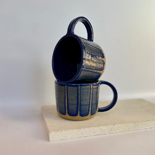 Mug ~ mid stripes | blue gloss