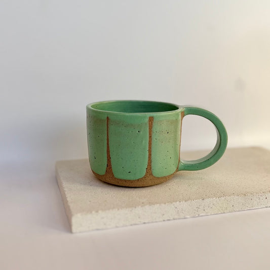 Mug (XL) ~ thick stripes | mint