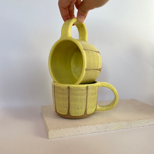 Mug (XL) ~ thick stripes | sunshine