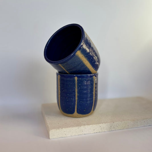 Tumbler ~ thick stripes | deep blue