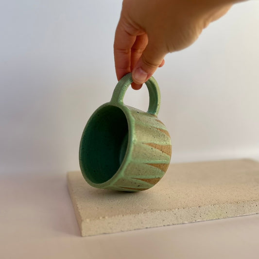 Mug ~ pointy stripes | mint