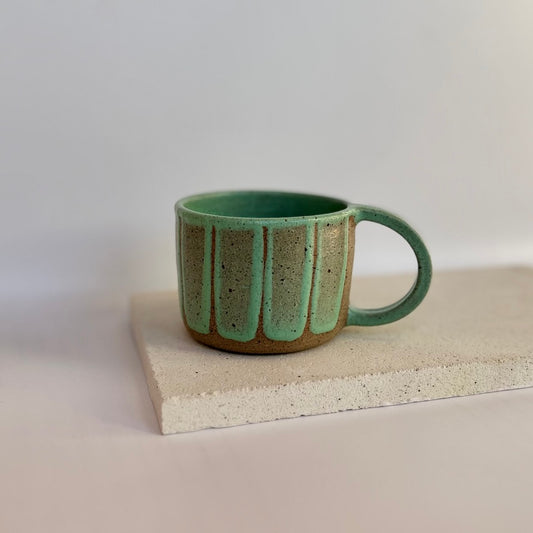 Mug ~ mid stripes | mint
