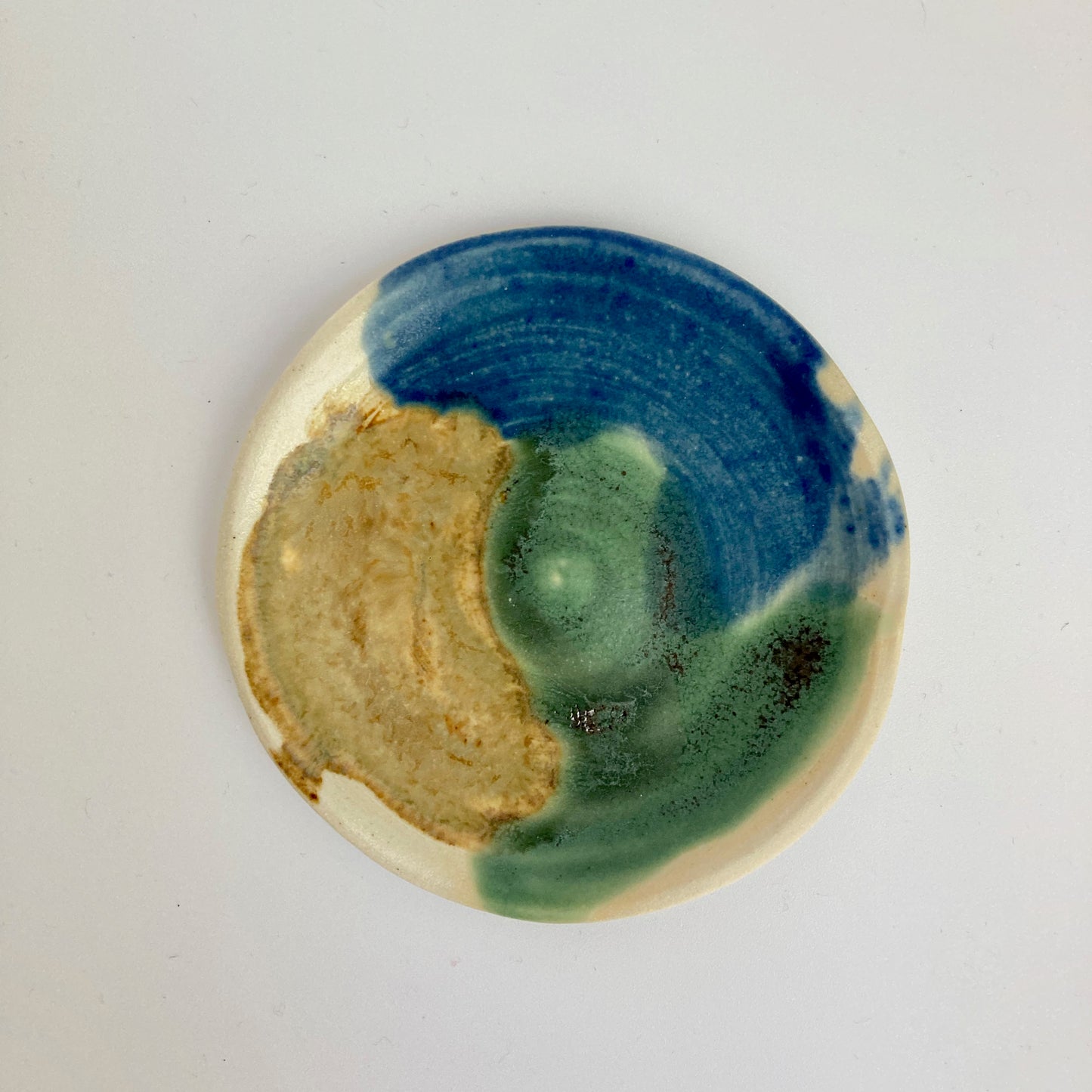 Trinket dish ~ blue/green/yellow