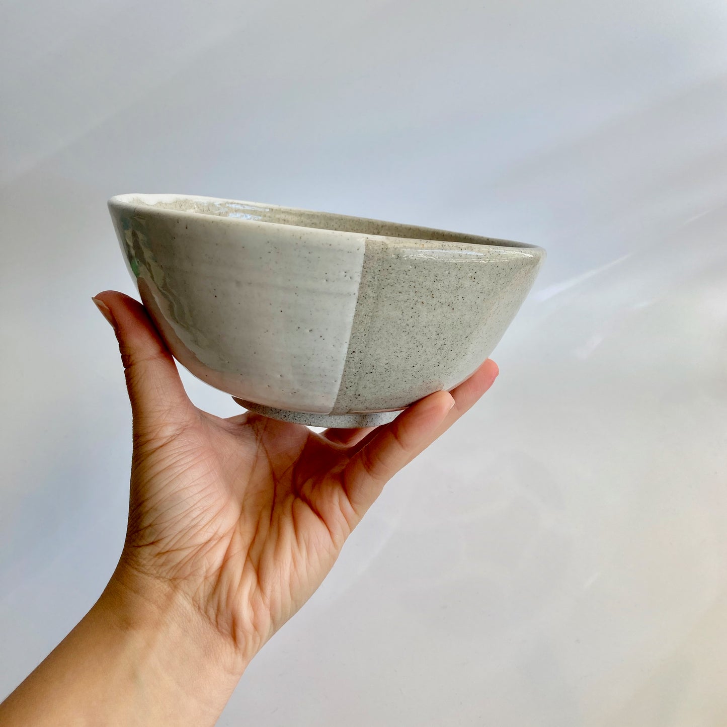 Bowl ~ two-tone (white & speckle)