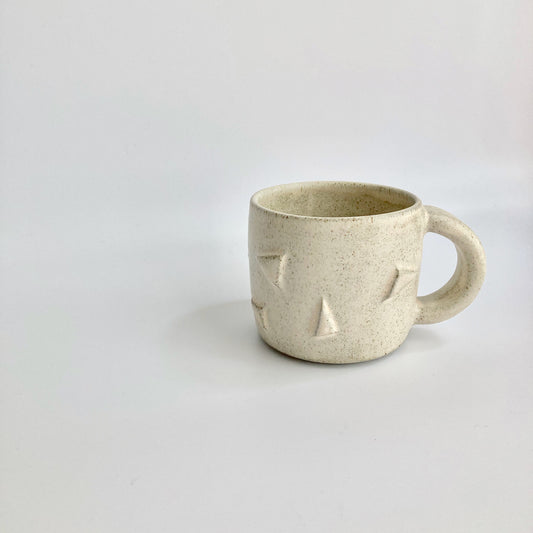 Mug (sml) ~ chunky triangle (oatmeal)