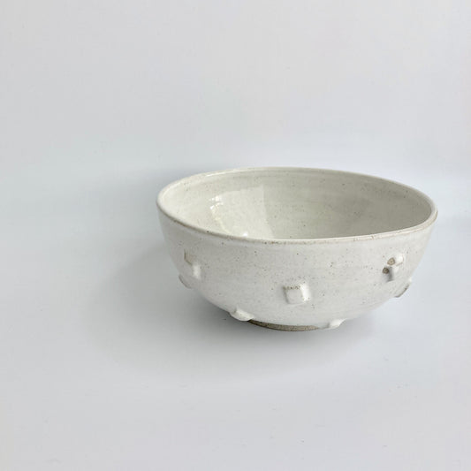 Bowl ~ squares (white)